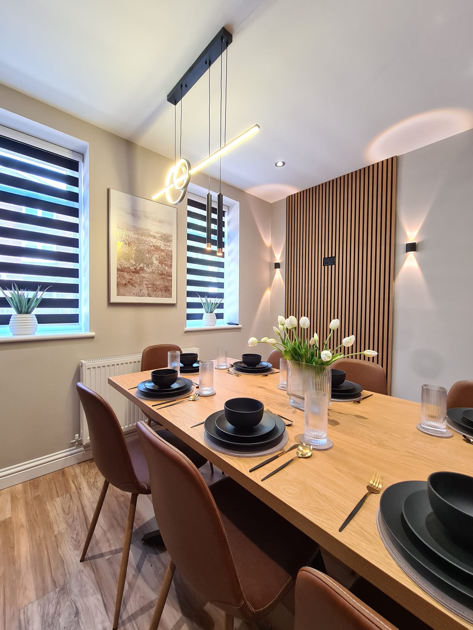 Kitchen and dining room after renovation